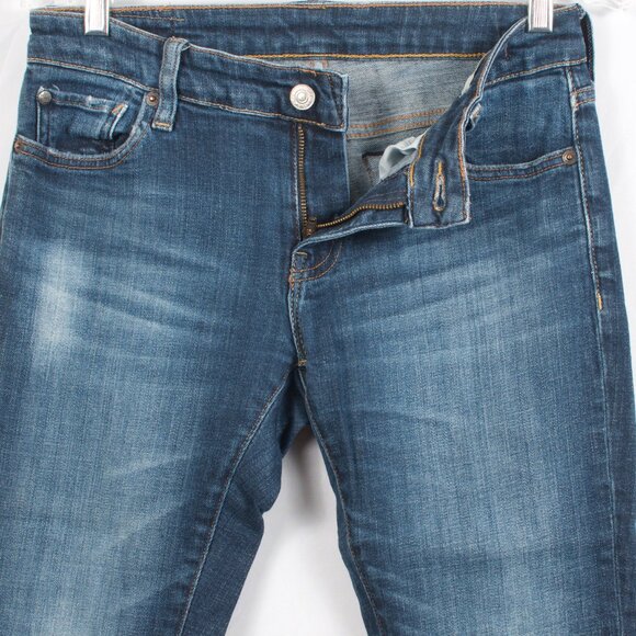 RL Denim & Supply Women's Skinny Jean 27/32 Blue Denim Cotton Elastane - Picture 4 of 8